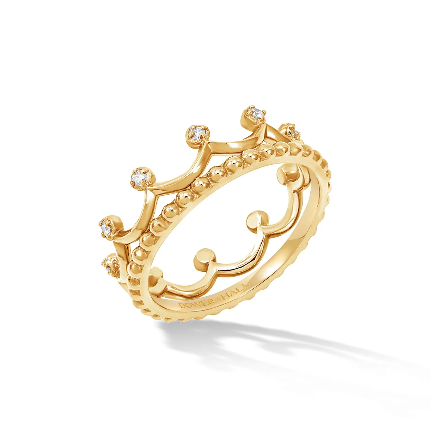 14k Coronet Narrative Ring Stack