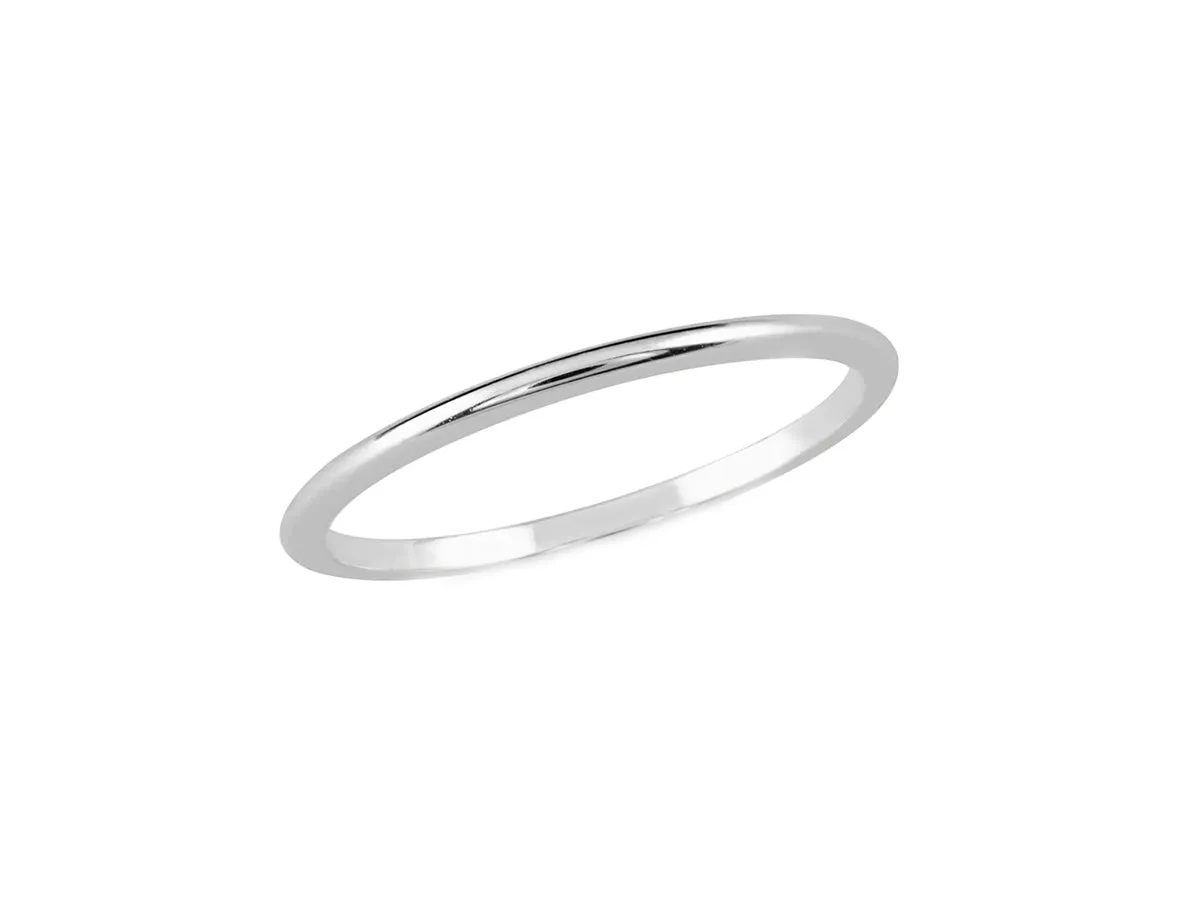 18 Karat White Gold Aura Wedding Band