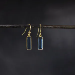 18ct Gold Vermeil Faceted Kyanite Drop Earrings