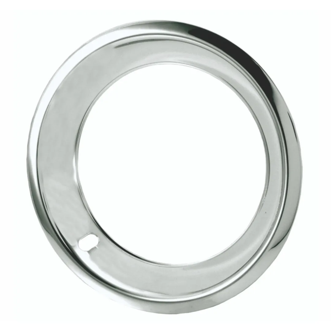 1967-1974 Chevrolet Camaro 15" Deep Dish Triple Chrome Plated Stainless Trim Ring Set 2.75" Wide - With Stepped Edge