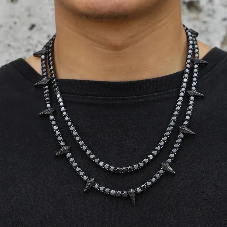 5mm Black Diamond Gothic Necklace