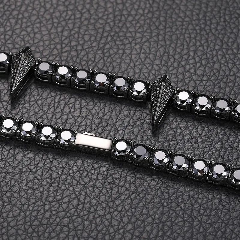 5mm Black Diamond Gothic Necklace