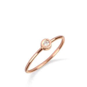 9kt Gold Solitaire Diamond Ring