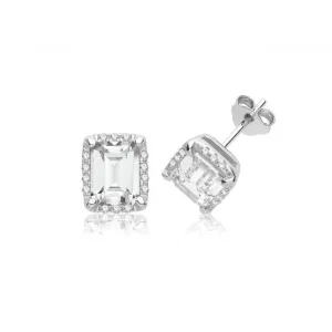 Acotis Silver 925 Sterling Zirconia Set Stud Earrings G51367