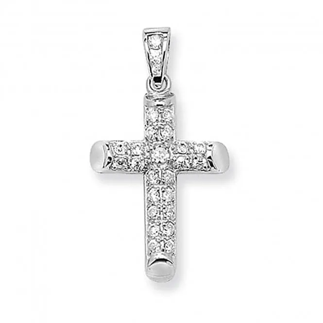 Acotis Silver Pendant Zirconia Cross G6596