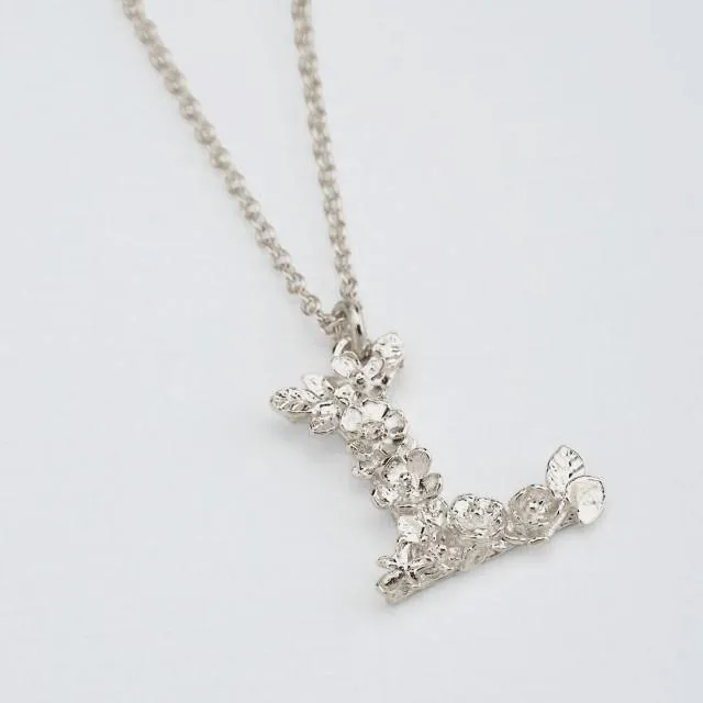 Alex Monroe Floral Letter L Necklace