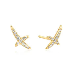 Ania Haie Gold Kiss Pave Studs