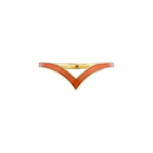 Atlantis Stacking Ring - Orange Enamel