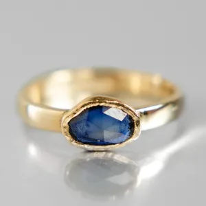 Aurora Ring | Blue Sapphire | 14k Yellow Gold