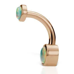 Australian Opal 14K Rose Gold Belly Ring by Maria Tash