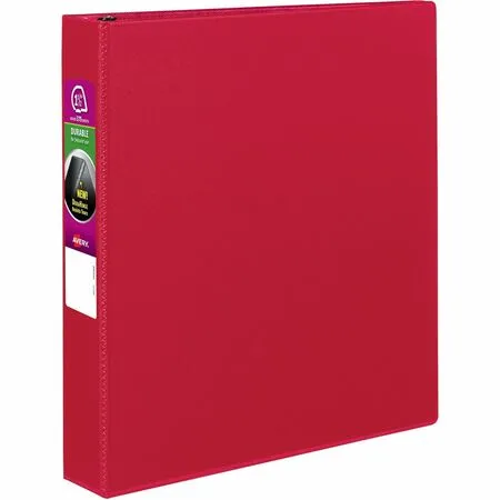 Avery Durable 1.5" Slant-Ring Binder, Red (27202)