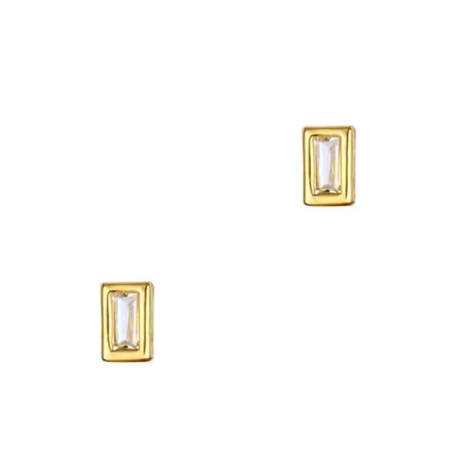 Baguette Bezel Studs