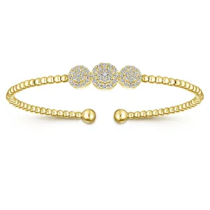 Beaded Design Diamond Bangle