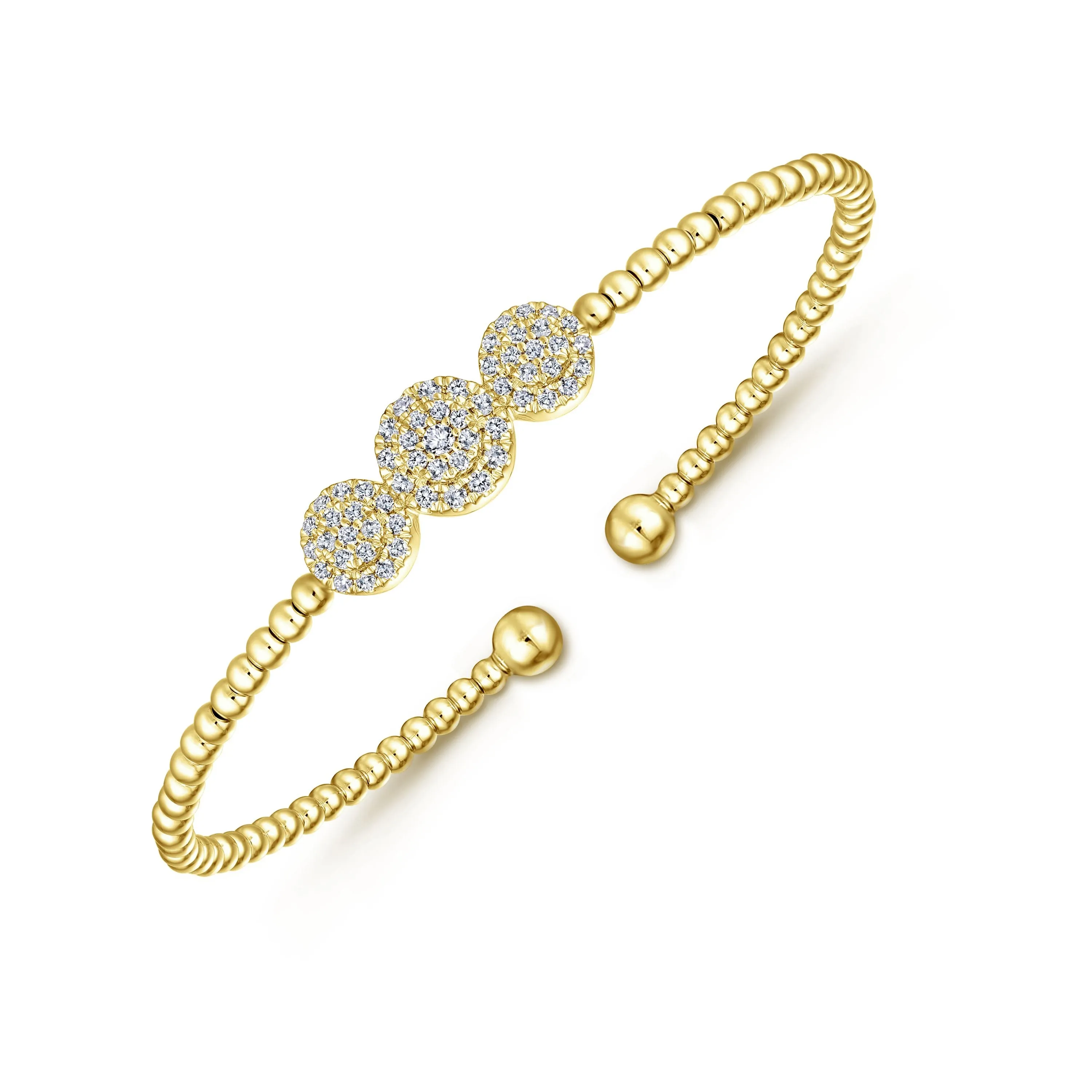 Beaded Design Diamond Bangle