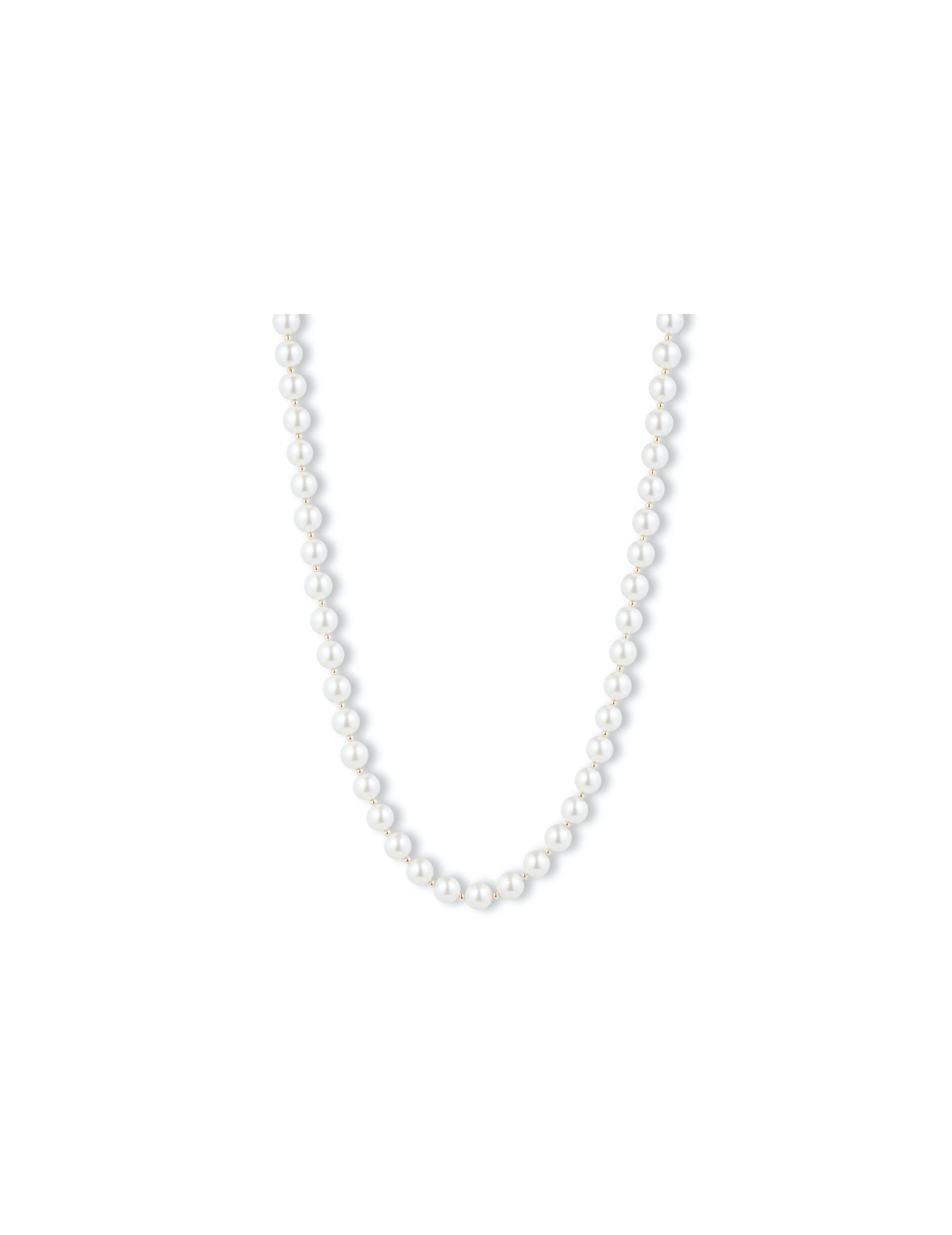 Blanc Faux Pearl 16" Collar Necklace