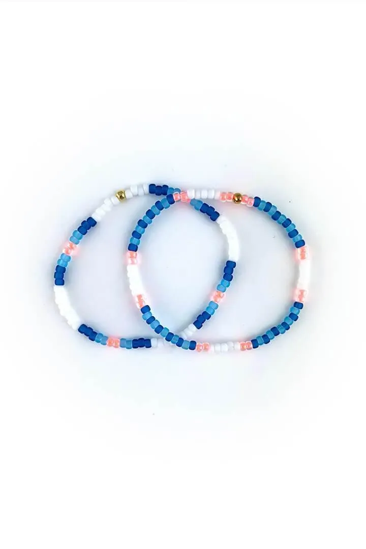 Blue Flame Stackable Bracelets