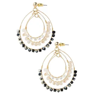 Boho Chic Beaded Hoop Earrings