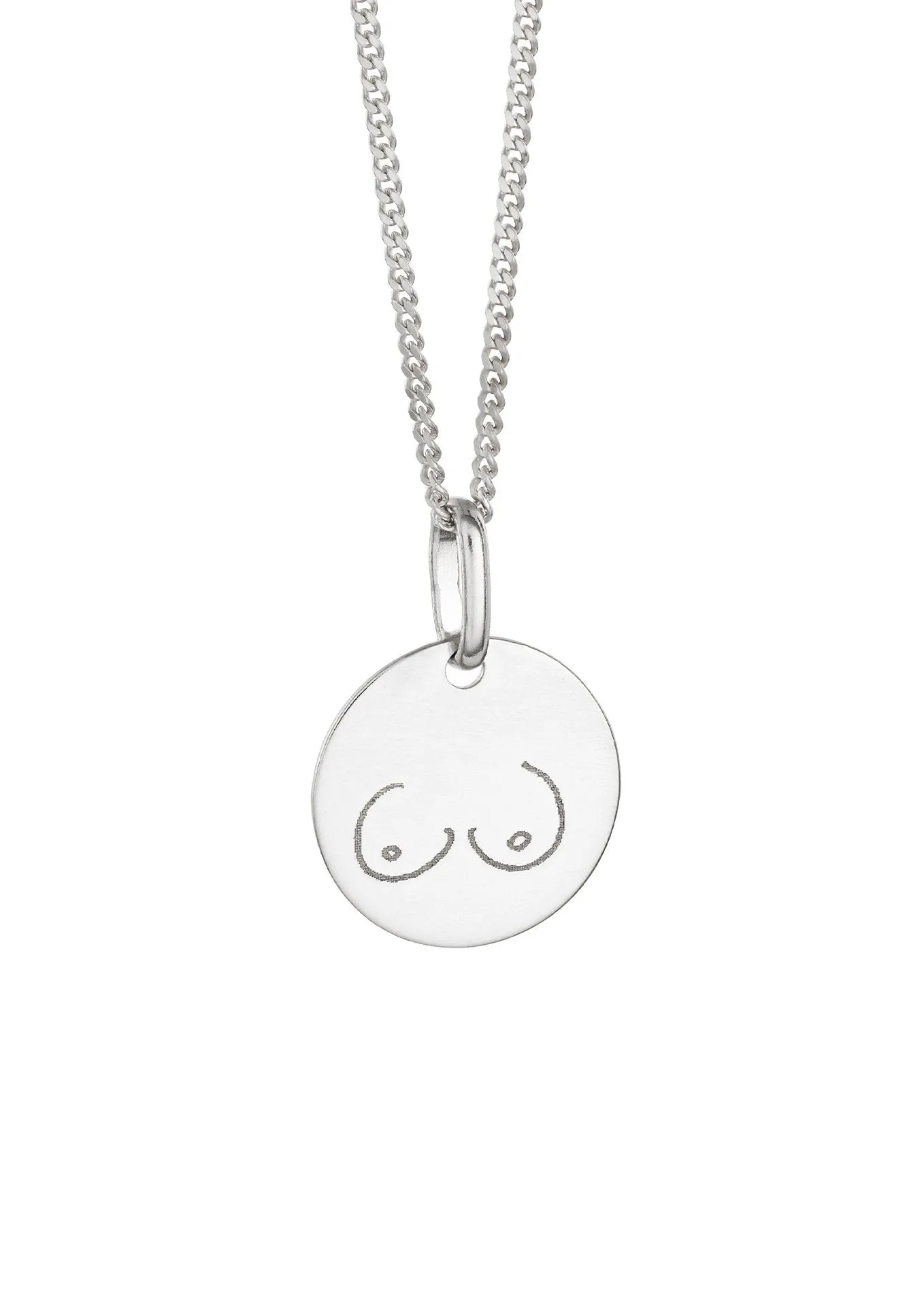 Boobs Necklace Silver