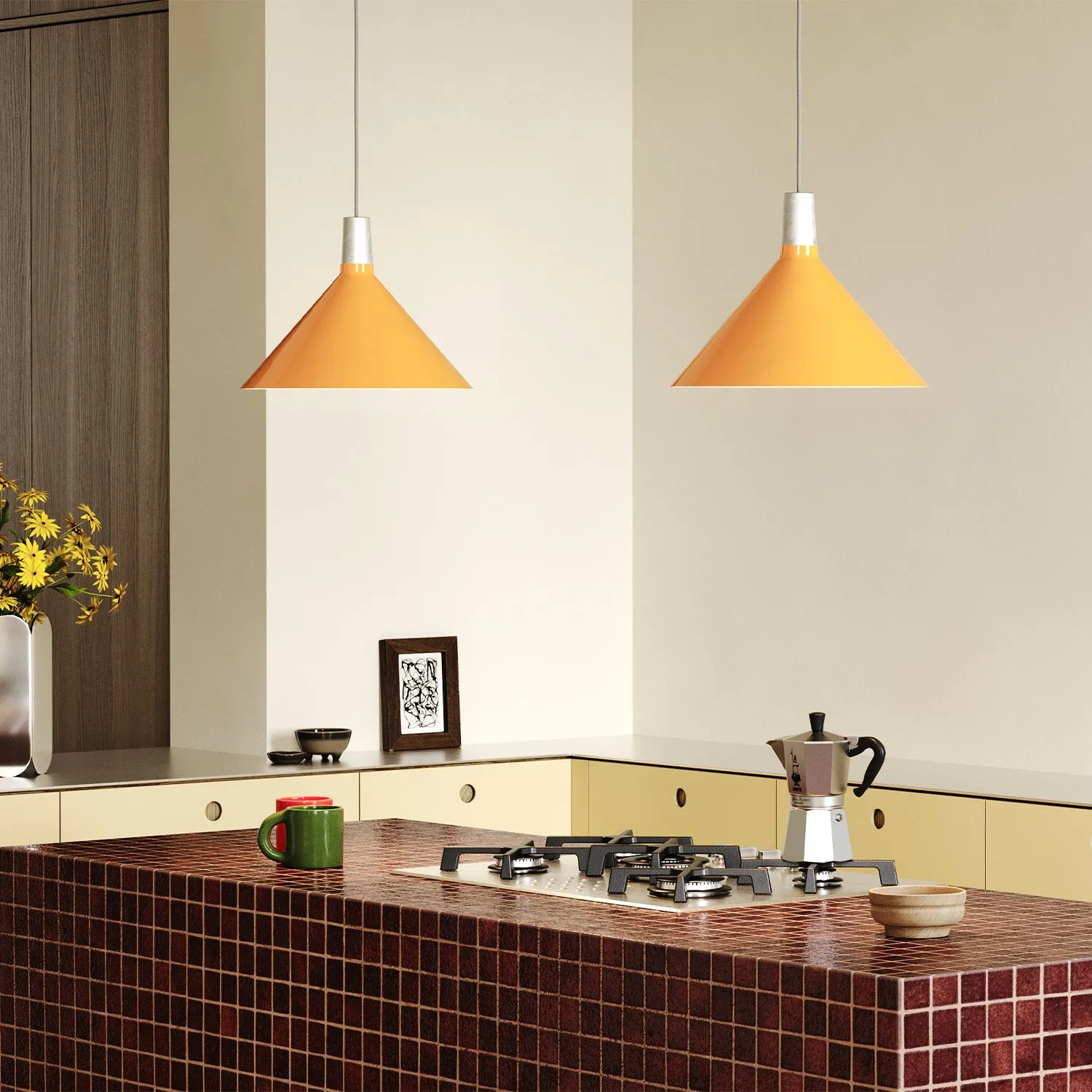 Bower Pendant Light Medium in Yellow   Sphere IV