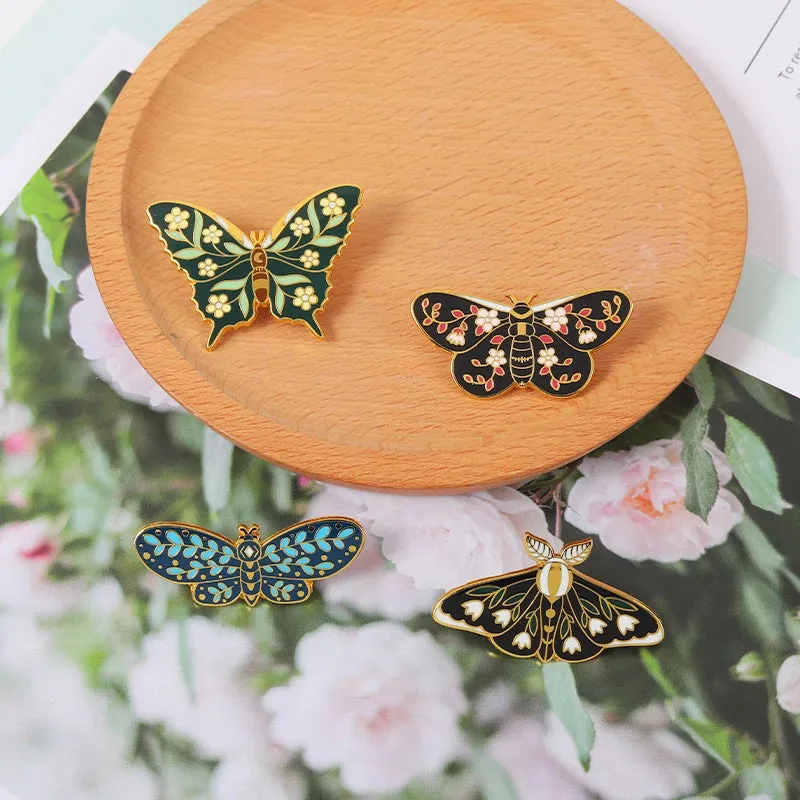 Butterflies and Moths Enamel Pins