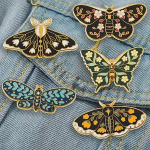 Butterflies and Moths Enamel Pins