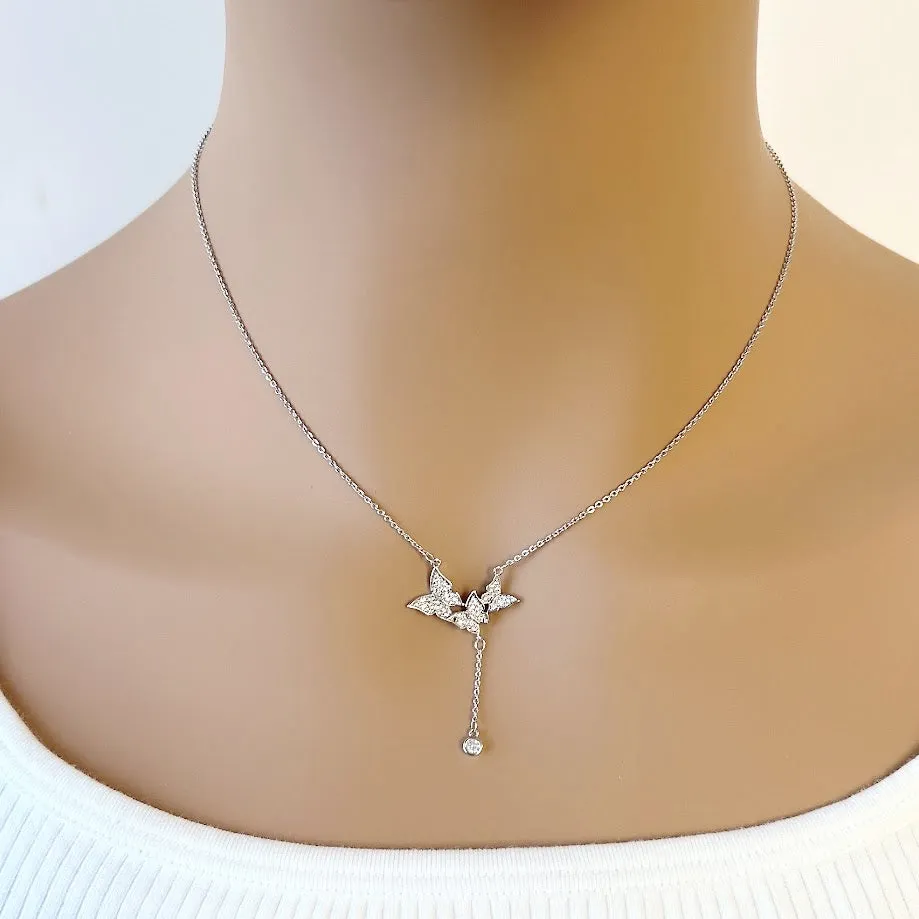 Butterfly Cubic Zirconia Necklace