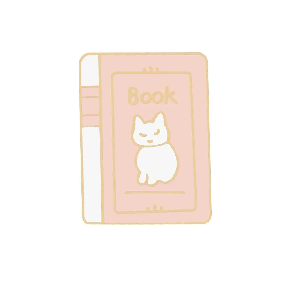 Cat n' Book Enamel Pin