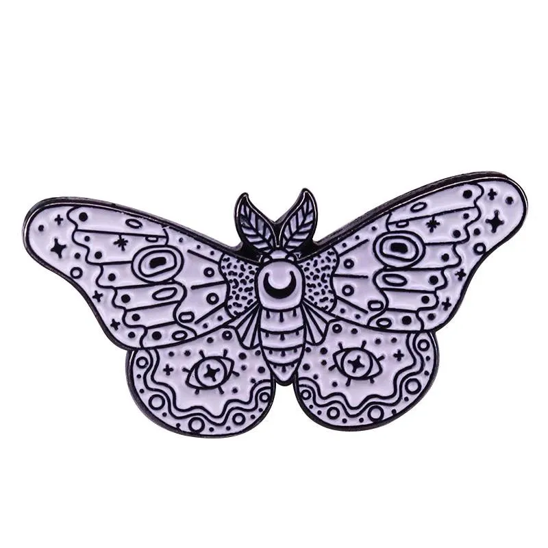 Celestial Moth Brooches Butterfly Enamel Pins