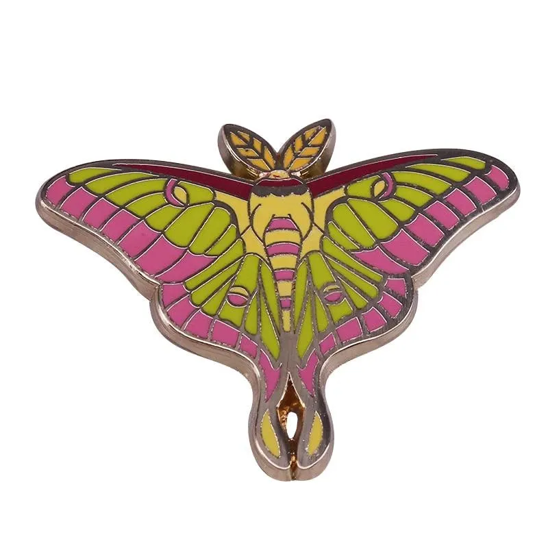 Celestial Moth Brooches Butterfly Enamel Pins