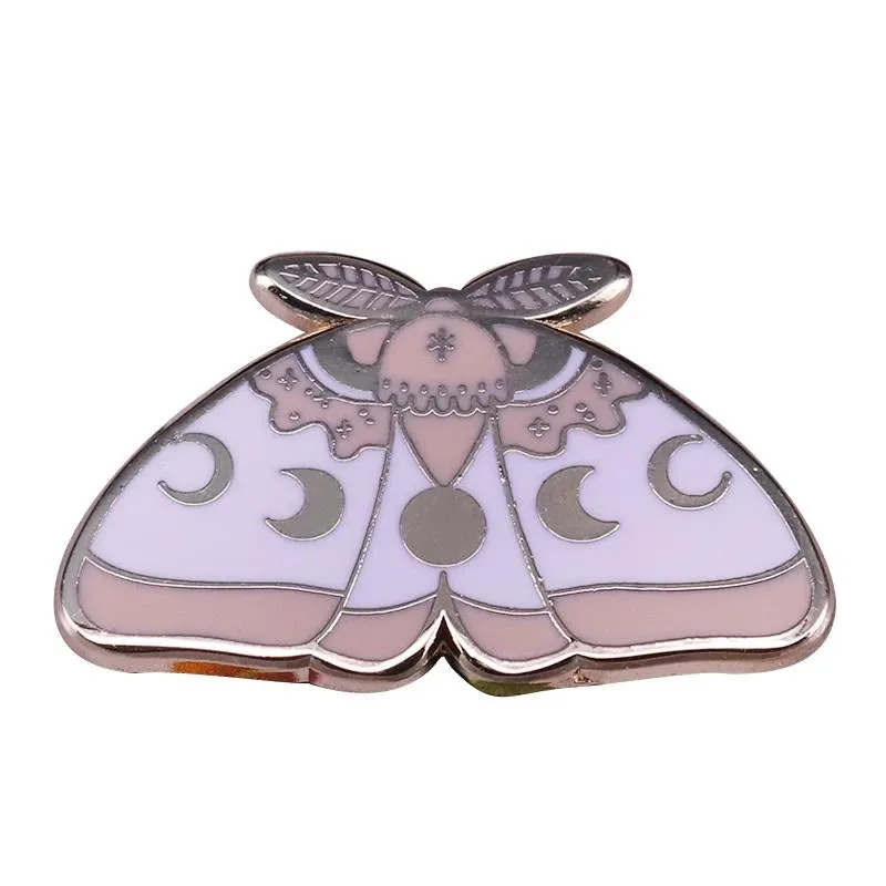 Celestial Moth Brooches Butterfly Enamel Pins