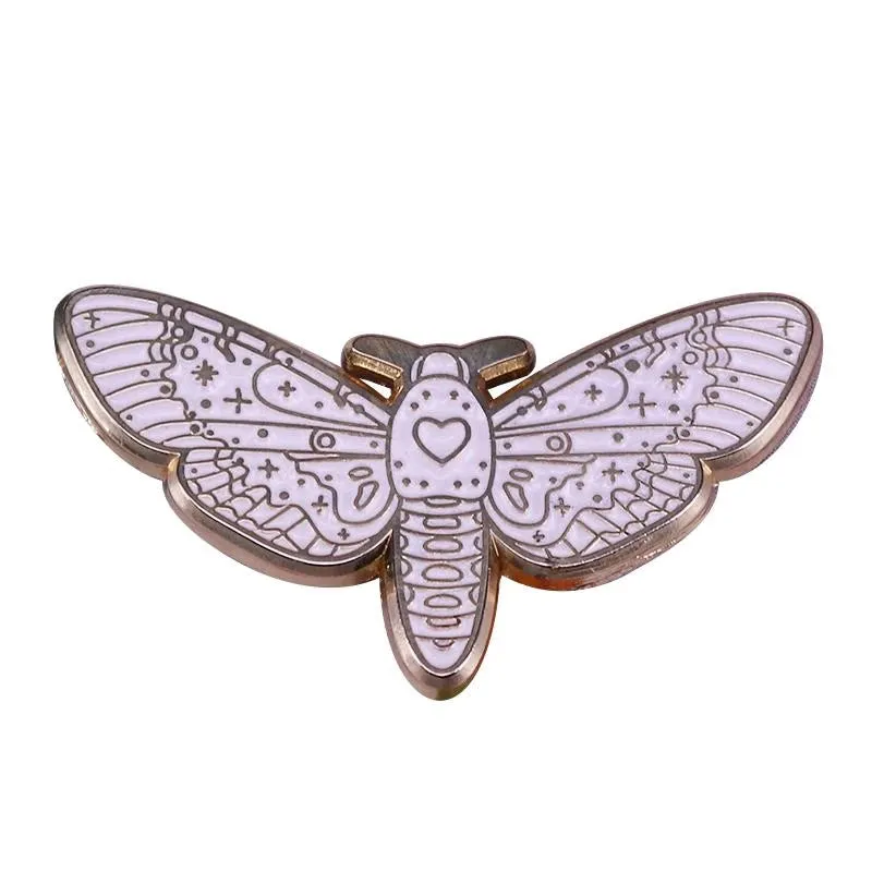 Celestial Moth Brooches Butterfly Enamel Pins