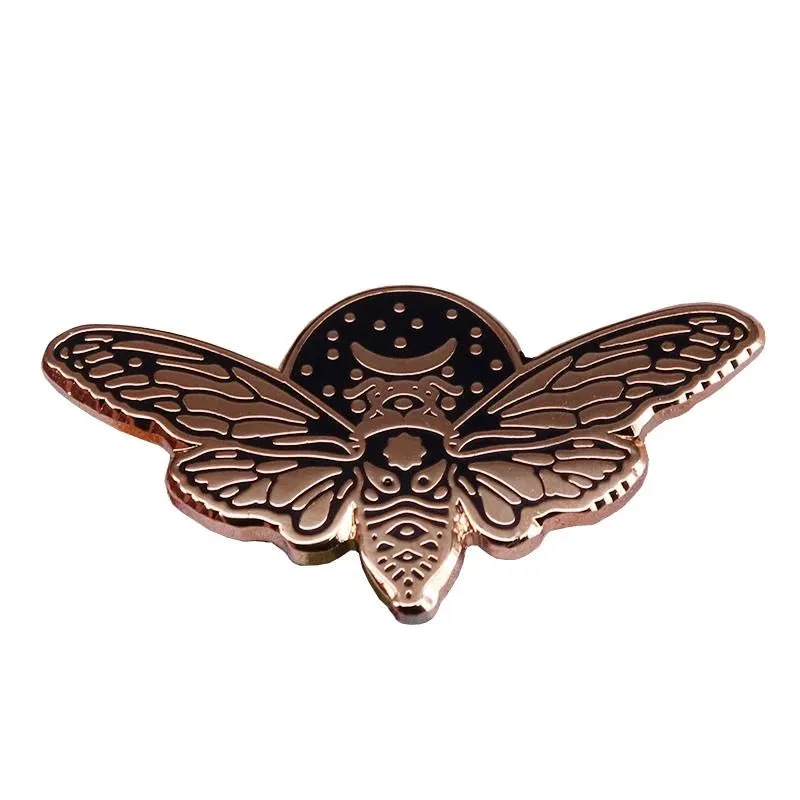 Celestial Moth Brooches Butterfly Enamel Pins