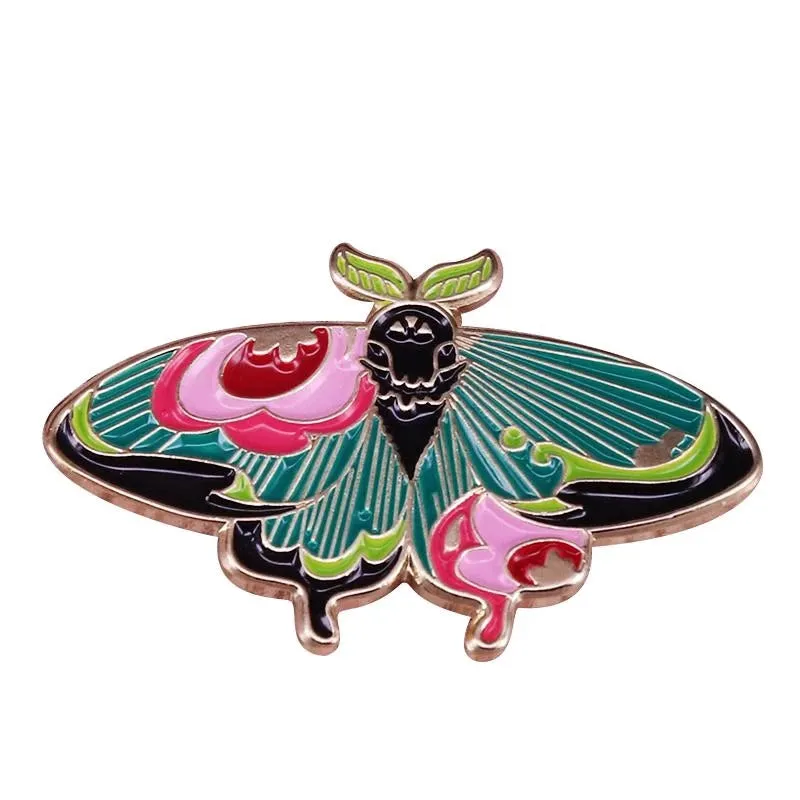 Celestial Moth Brooches Butterfly Enamel Pins