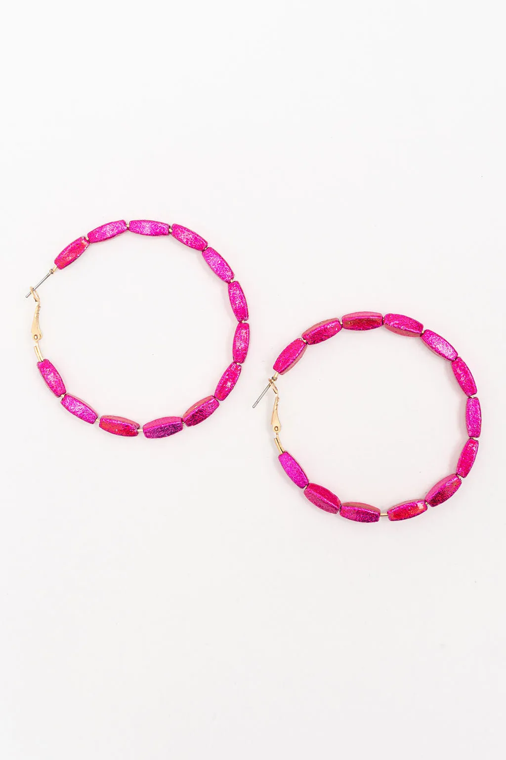 Chic Beaded Hoop Earrings