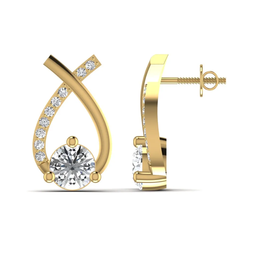 Chic Design Diamond Stud Earring