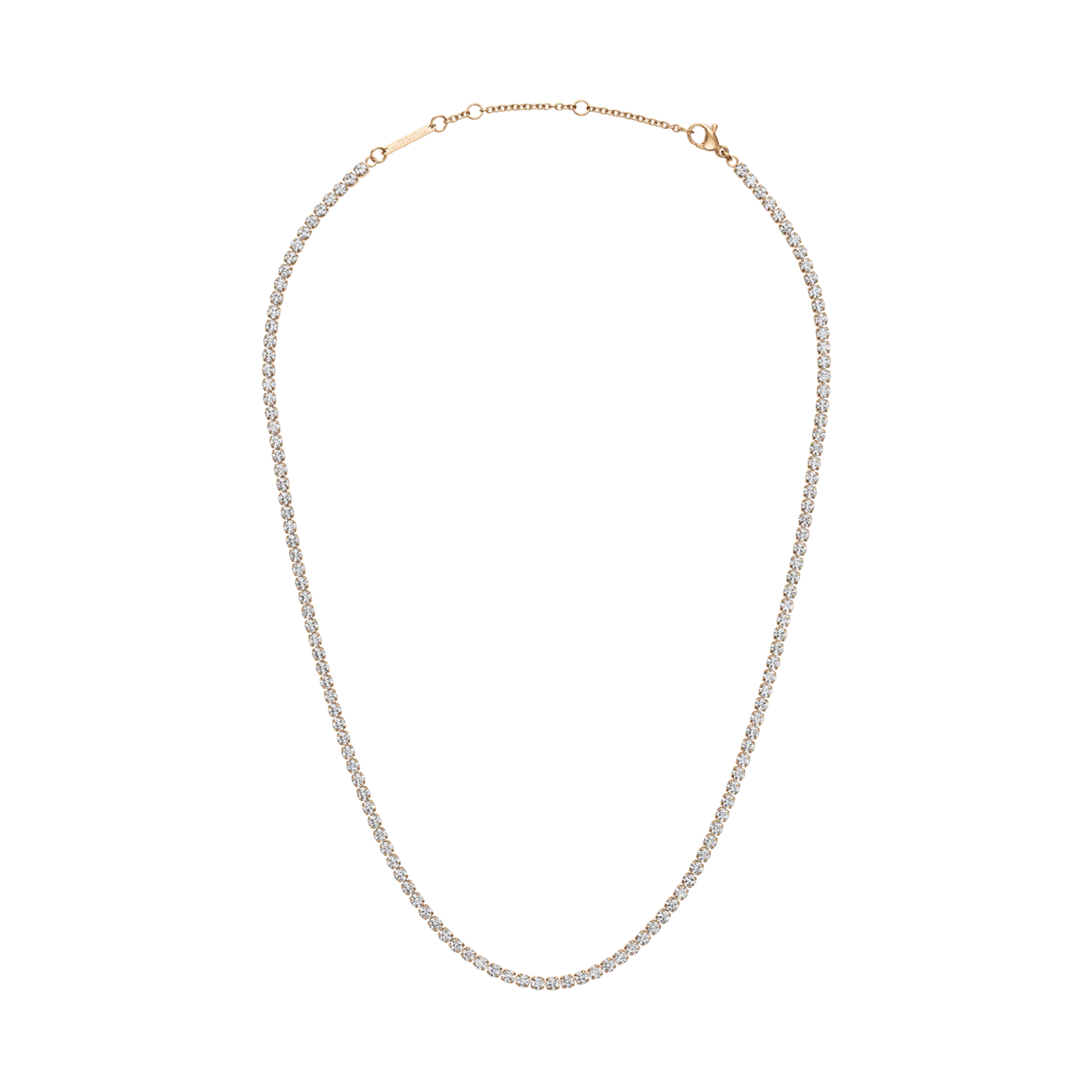 Classic Tennis Necklace Rose Gold