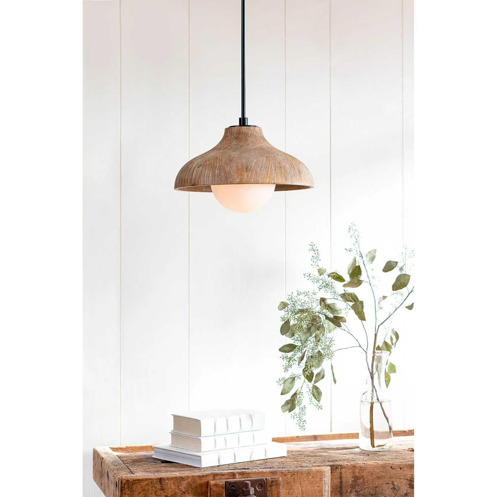 Coastal Living Surfside Wood Pendant