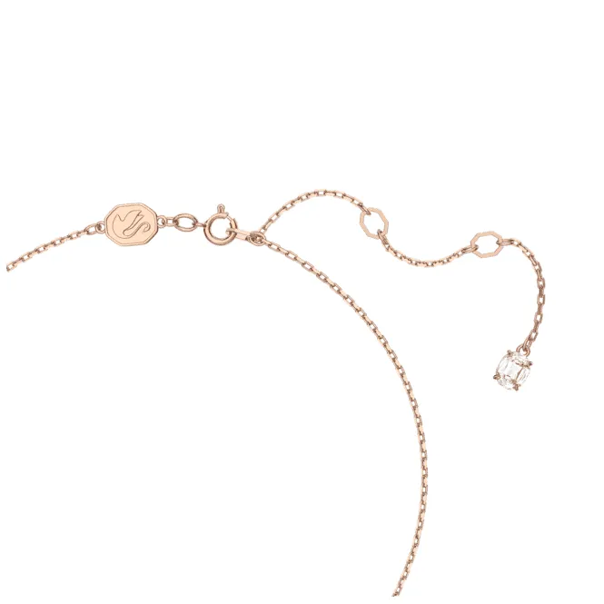 Constella Round Cut Pavé White Rose Gold-tone Plated Pendant 5636272