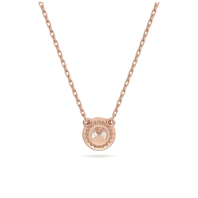 Constella Round Cut Pavé White Rose Gold-tone Plated Pendant 5636272