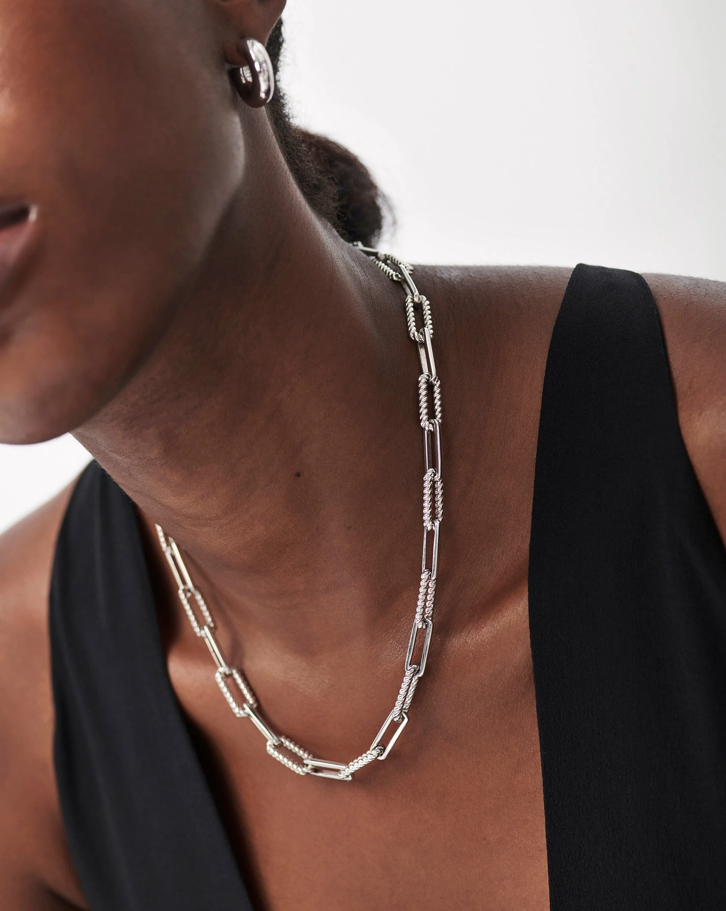 Coterie Chain Necklace | Silver Plated