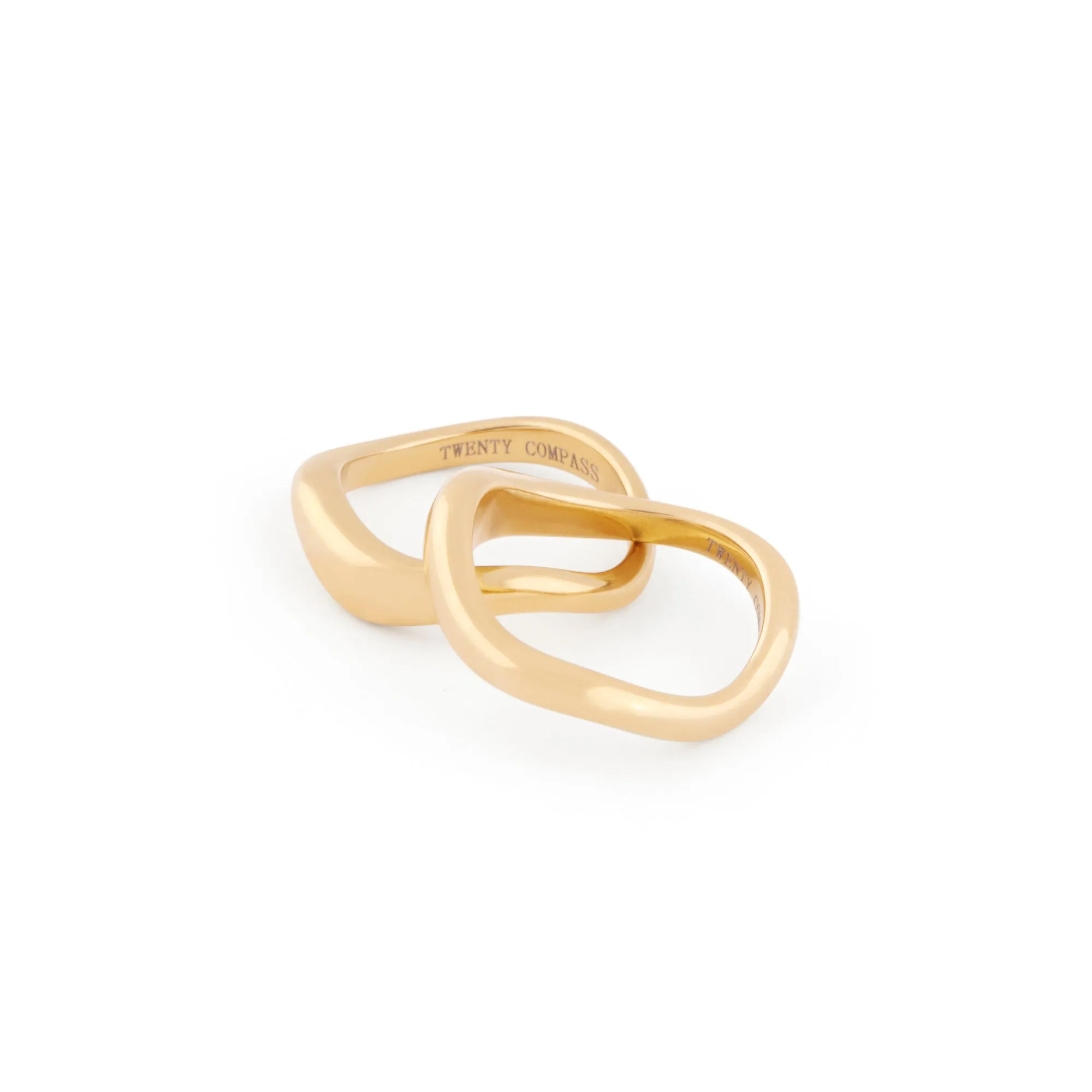 Curves Ring Set - Gold