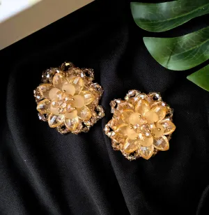 Cute golden flower earrings