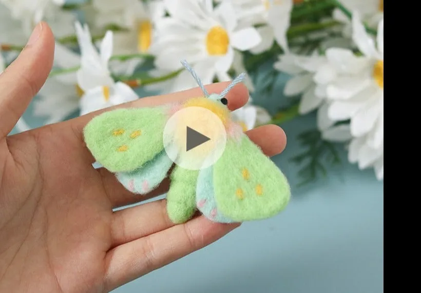 Cute Little Winged Critters Wool Felt Brooches DIY Craft Kits