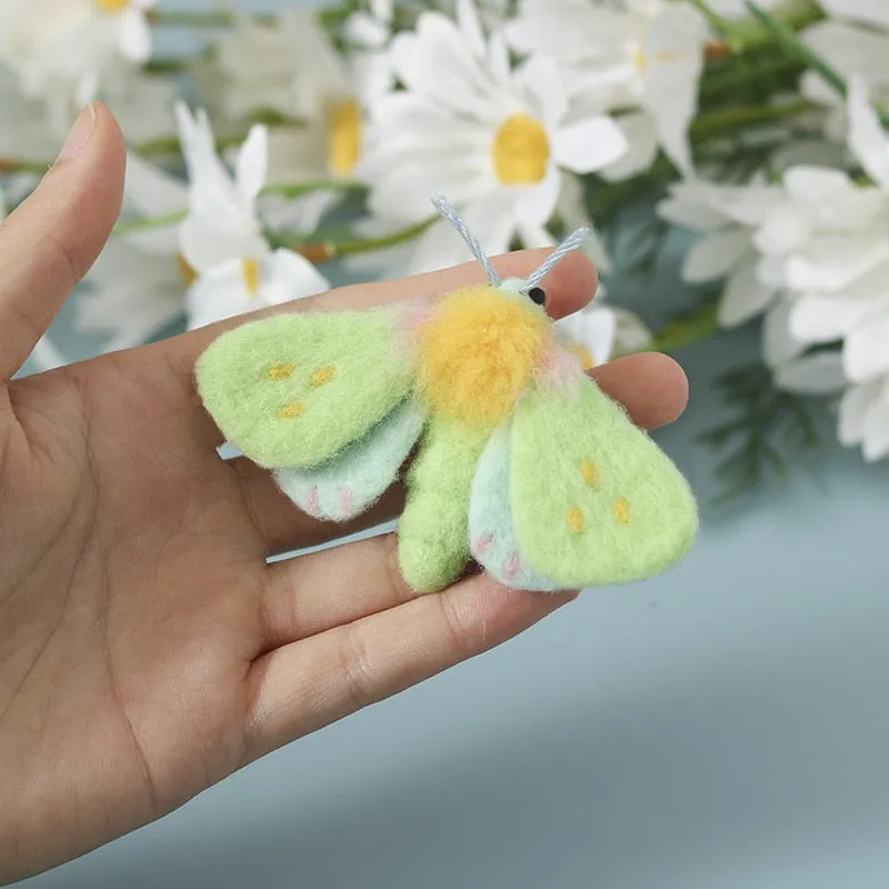 Cute Little Winged Critters Wool Felt Brooches DIY Craft Kits