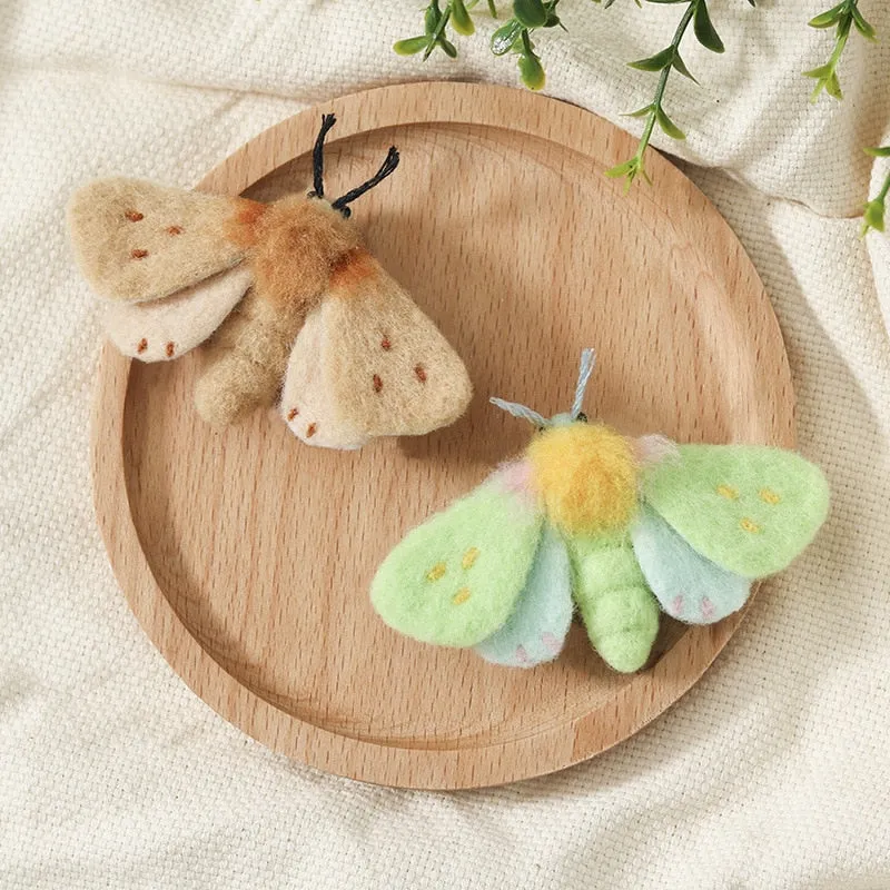 Cute Little Winged Critters Wool Felt Brooches DIY Craft Kits