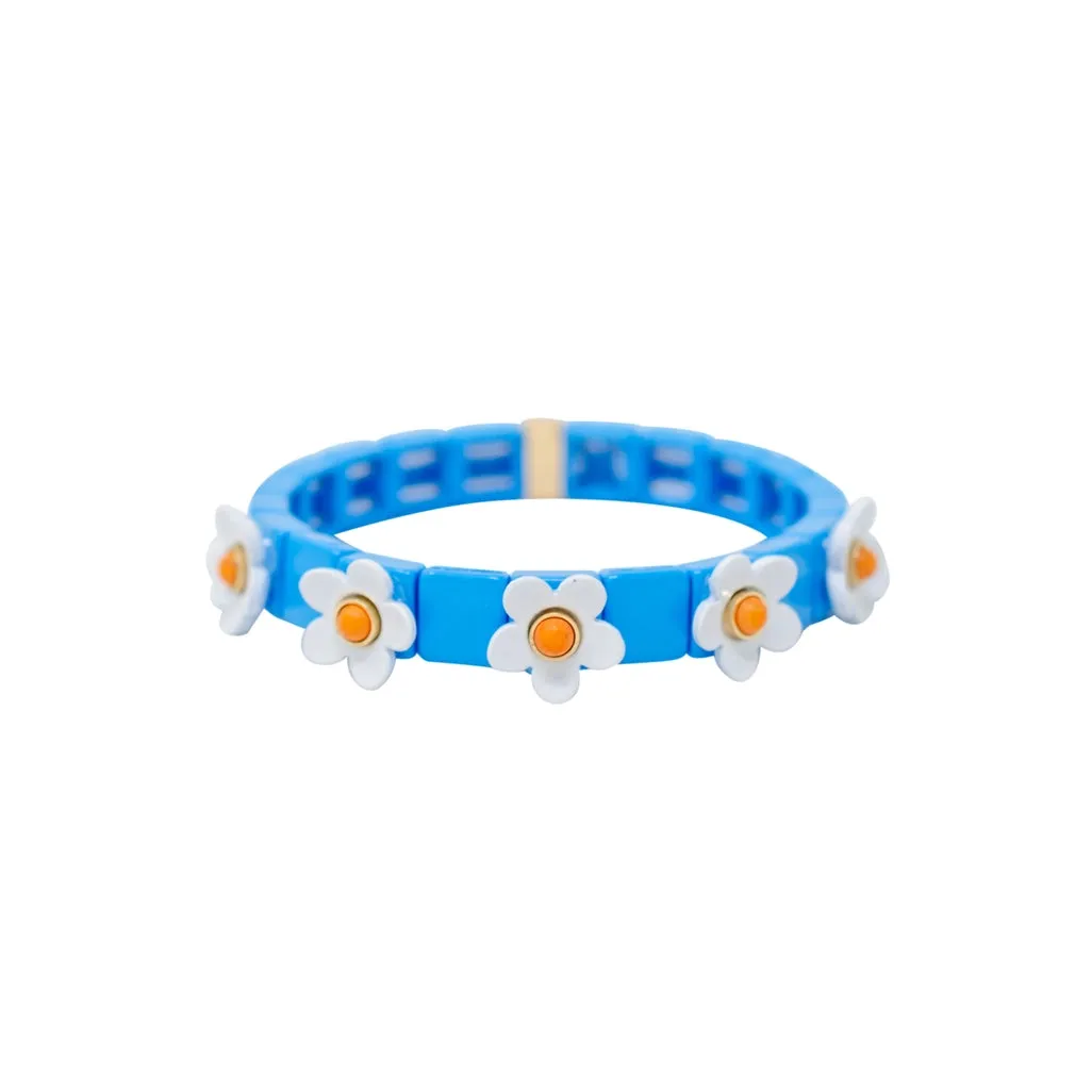 Daisy Flowers Tile Bracelets