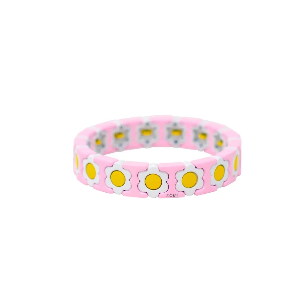 Daisy Flowers Tile Bracelets