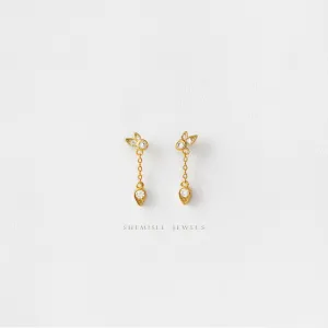 Dangle Stud Earrings, Gold, Silver SHEMISLI - SS138 LR