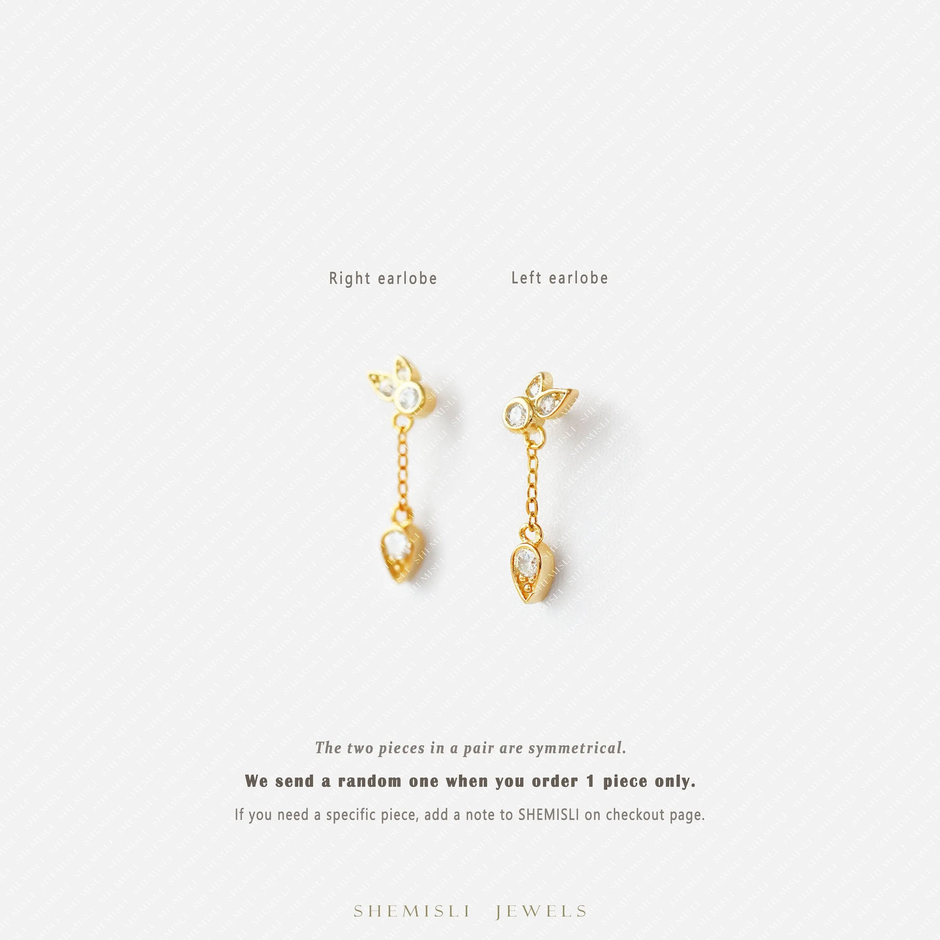 Dangle Stud Earrings, Gold, Silver SHEMISLI - SS138 LR