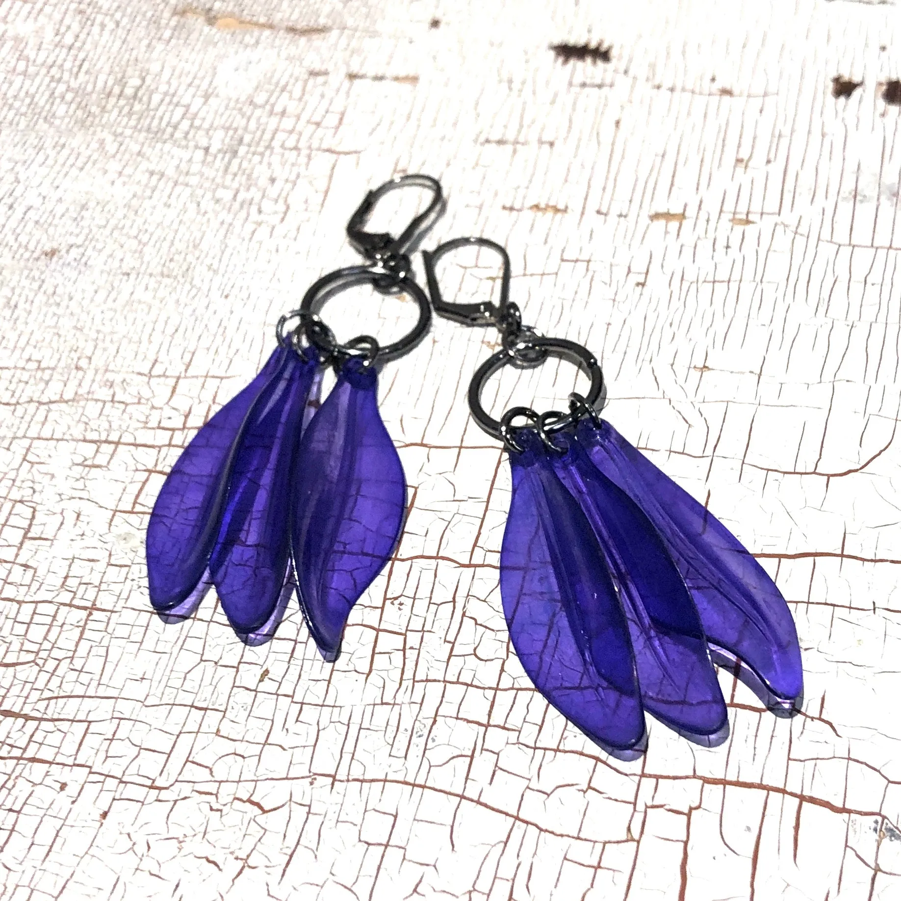 Deep Purple Dream Drop Earrings